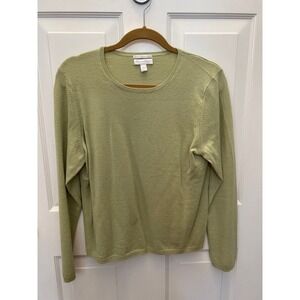 Charter Club sweater cashmere (L), light green